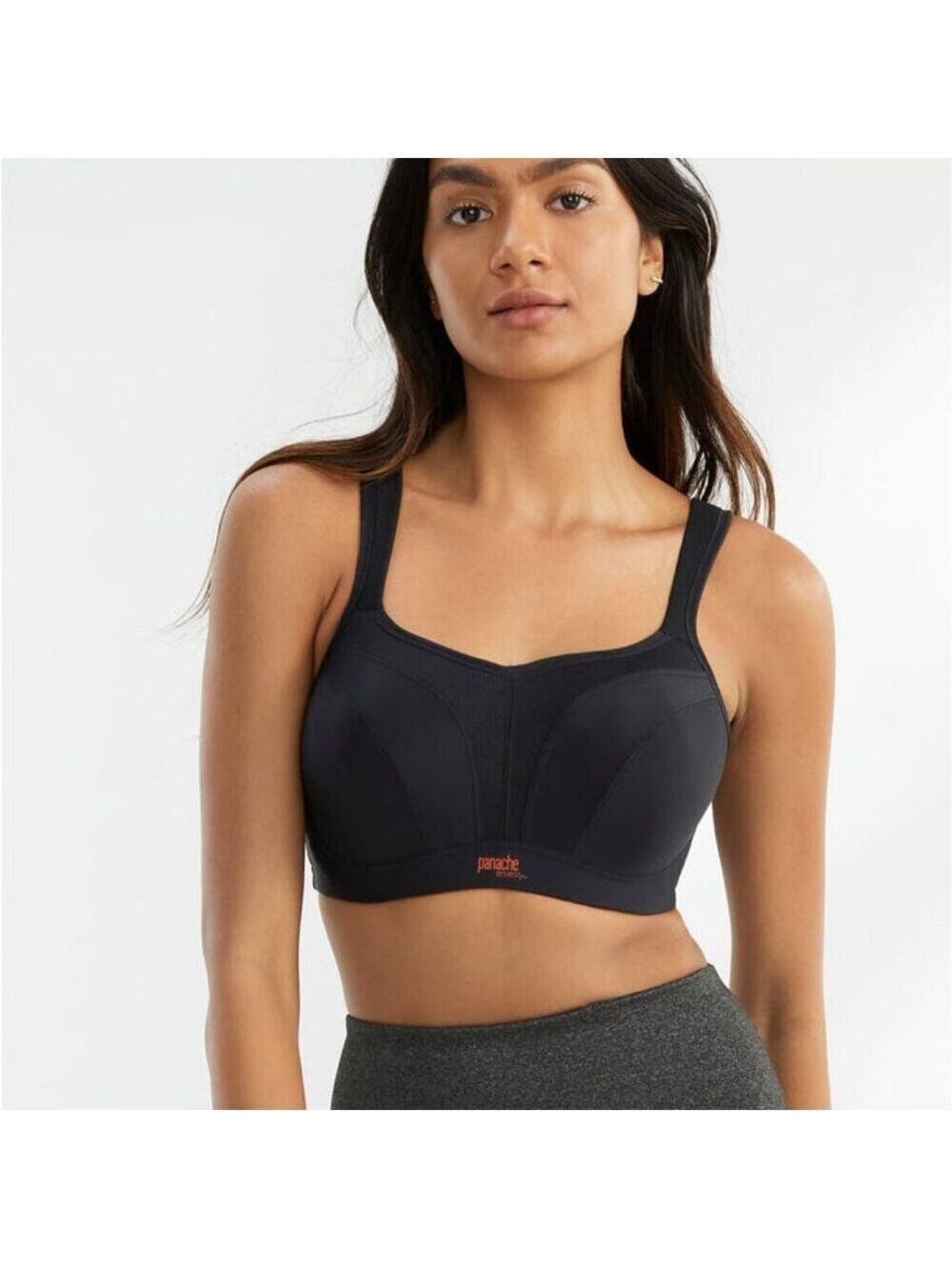 Panache Women's Underwire Sports Bra Black 5021 28K NWT